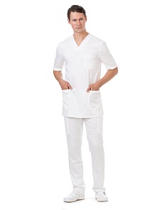 Блуза мужская «Лотос» белая